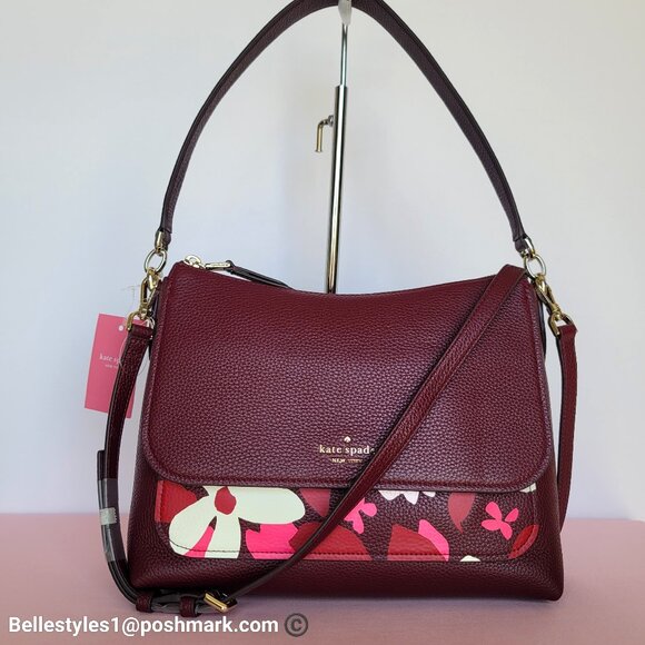 KATE SPADE Handbags - KATE SPADE Melody Flap Pebbled Leather Shoulder Bag with Convertible Strap -🎈